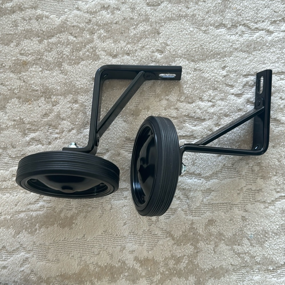 Brand New Black metal training wheels for bicycle